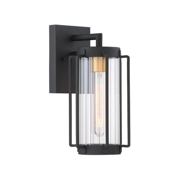 Avonlea Black With Gold One-Light Outdoor Wall Mount, image 1
