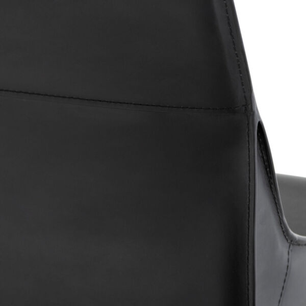 Delphine Matte Black Armless Dining Chair, image 4