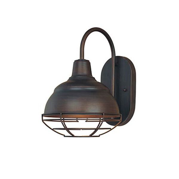 Neo-Industrial Rubbed Bronze One-Light Sconce, image 1