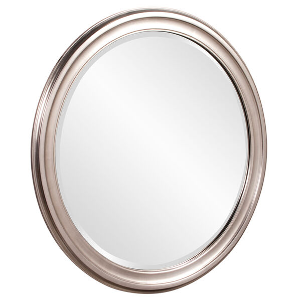 George Brushed Nickel Round Mirror, image 2