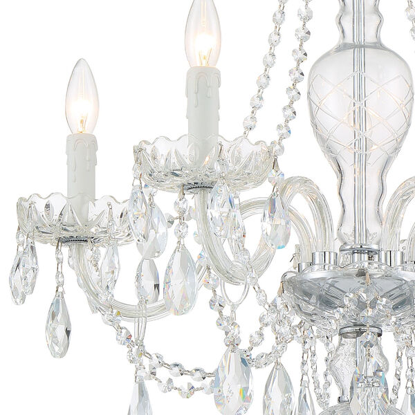 Candace Polished Chrome  25-Inch Five-Light Hand Cut Crystal Chandelier, image 3