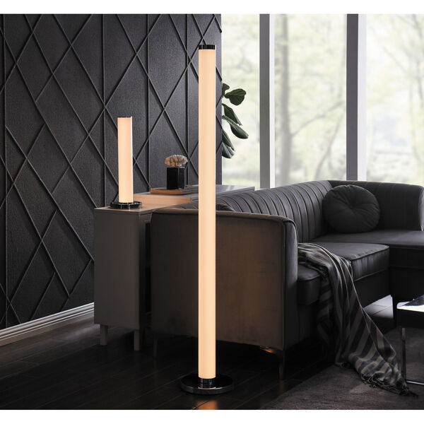 Quilla Chrome Frost Acrylic LED Floor Lamp, image 3
