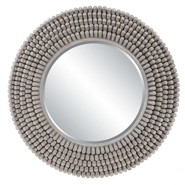 Portside Driftwood and Gray Round Wall Mirror, image 2