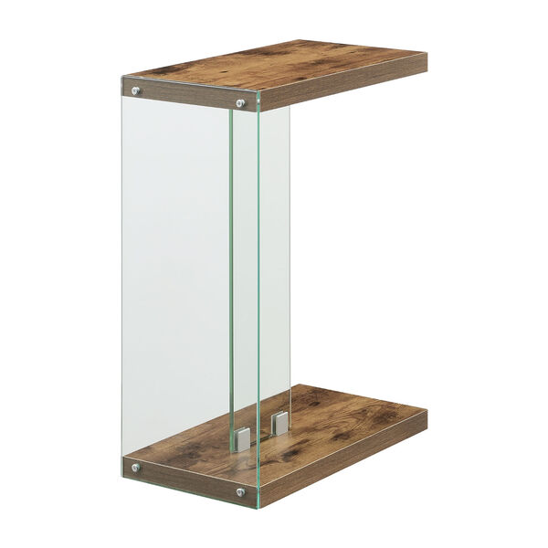 SoHo Barnwood and Glass C-End Table, image 1