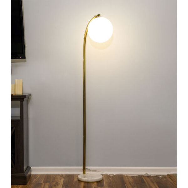 Luna Drop Brass LED Floor Lamp, image 3