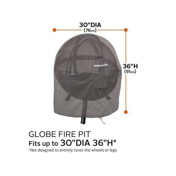 Maple Dark Taupe Globe Fire Pit Cover, image 4