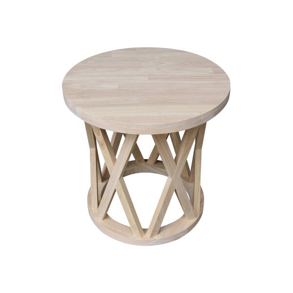 Natural Round Ceylon End Table, image 4