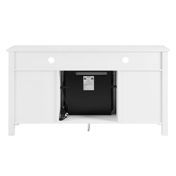 Wasatch Brushed White Fireplace TV Stand, image 6