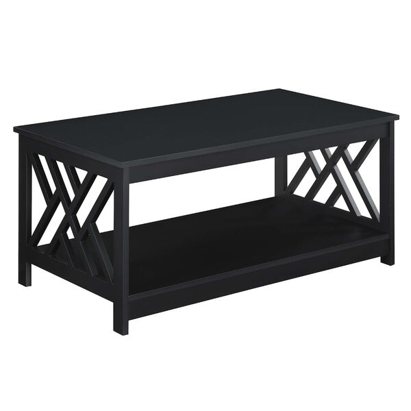 Titan Black Coffee Table with Shelf, image 1