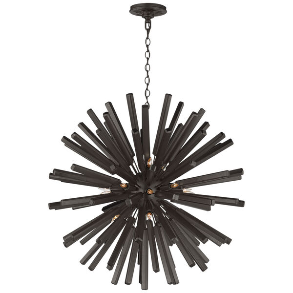 Lawrence Medium Sputnik Chandelier in Aged Iron by Chapman and Myers, image 1