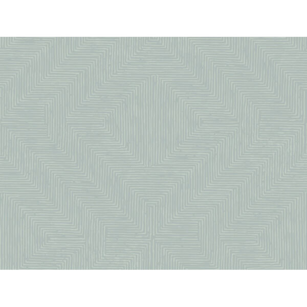 Handpainted  Green Diamond Channel Wallpaper, image 2