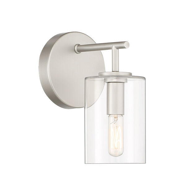 Hailie Satin Nickel One-Light Wall Sconce, image 2