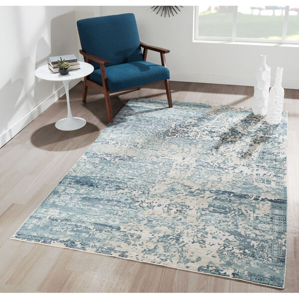 Genevieve Blue Rectangular: 7 Ft. 9 In. x 9 Ft. 10 In. Rug, image 2