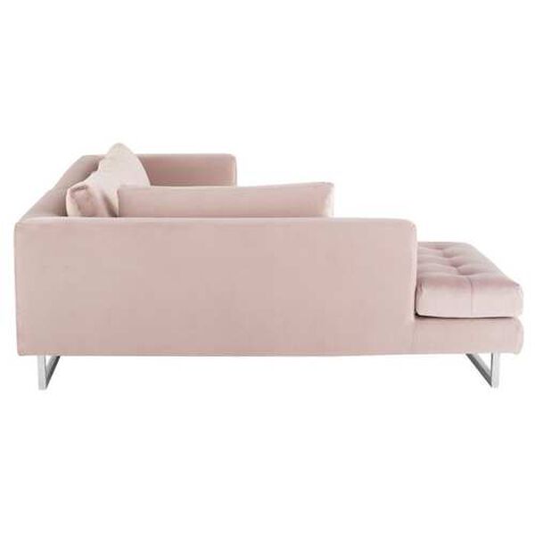 Janis Blush Silver Left Facing Sectional Sofa, image 2