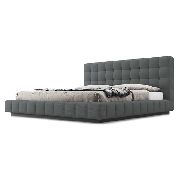 Grafton Carbon Gray Fabric King Bed, image 2