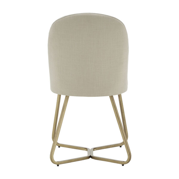 Helena Gold and Beige Dining Chair, Set of Two, image 4