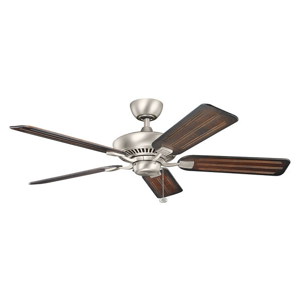 Canfield 52-Inch Brushed Nickel Ceiling Fan, image 1