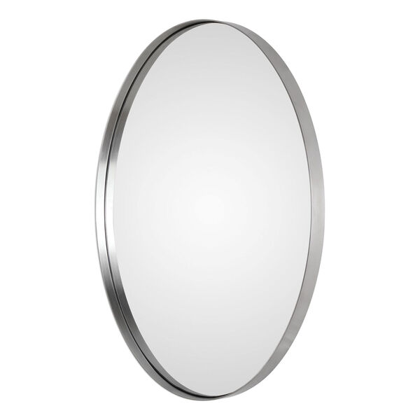 Pursley Brushed Nickel Oval Mirror, image 3