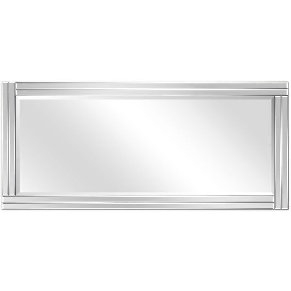 Moderno Clear 54 x 24-Inch Stepped Beveled Rectangle Wall Mirror, image 3