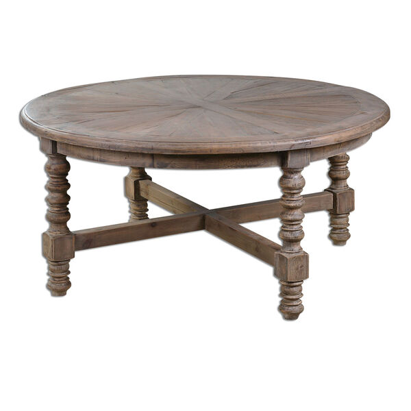 Samuelle Reclaimed Fir Wood Coffee Table, image 1