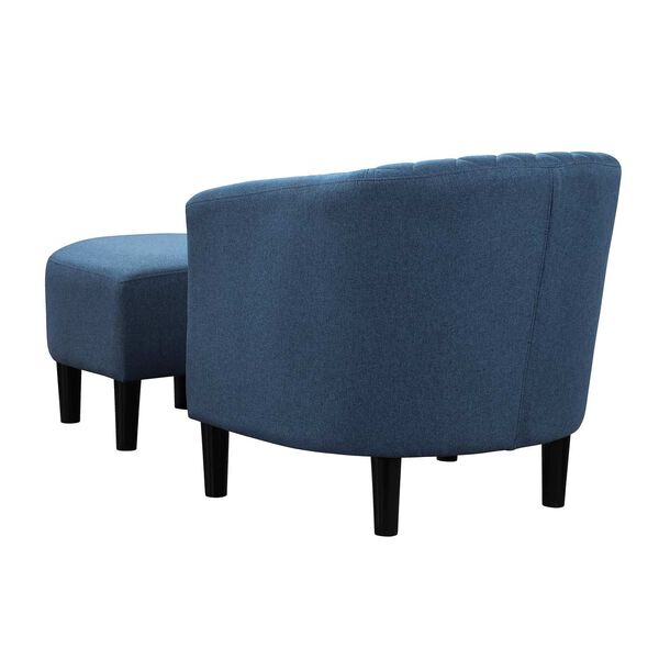 Take A Seat Blue Fabric Roosevelt Accent Chair with Ottoman, image 6