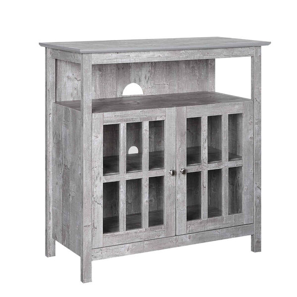 Big Sur Highboy Faux Birch TV Stand with Storage Cabinets, image 1