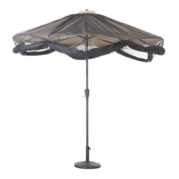 Poplar Black Universal Round Patio Umbrella Insect Screen Canopy, image 4