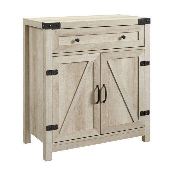 White Oak and Black Accent Cabinet, image 1