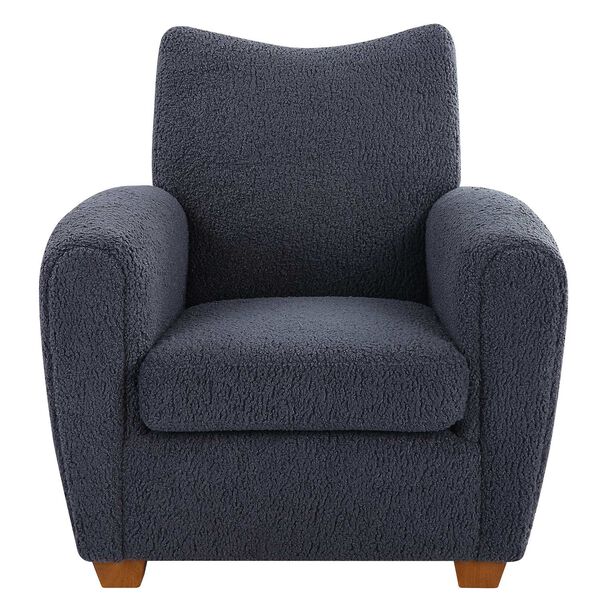 Teddy Slate Gray and Walnut Accent Chair, image 1