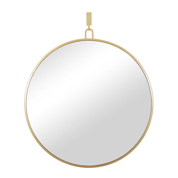 Stopwatch Gold Round Accent Mirror, image 1