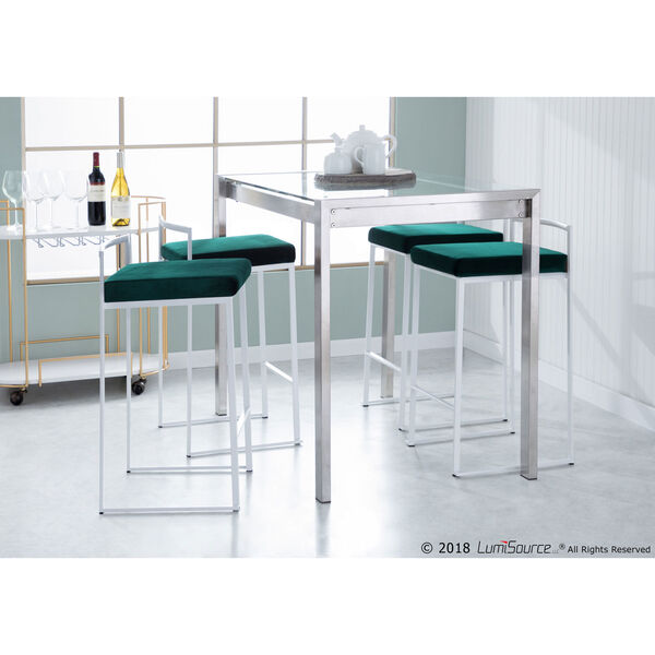 Fuji Stainless Steel and Clear Glass Counter Table, image 4