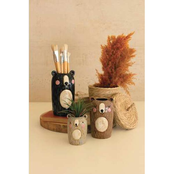 Ceramic Bear Planters, Set of Three, image 1