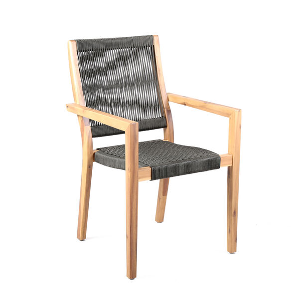 Madsen Eucalyptus Charcoal Gray Outdoor Dining Chair, Set of Two, image 2