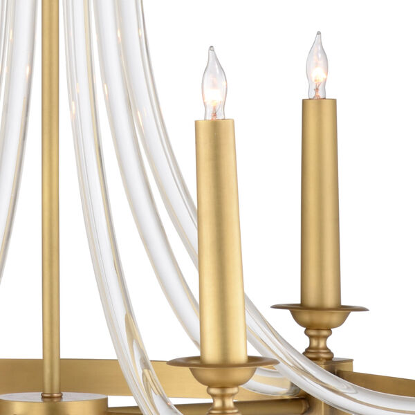 White and Gold Six-Light 2 Prospect Chandelier, image 2