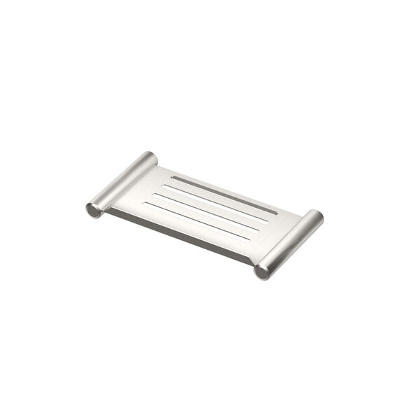 Elegant Brushed Nickel 10-Inch Shower Shelf, image 1