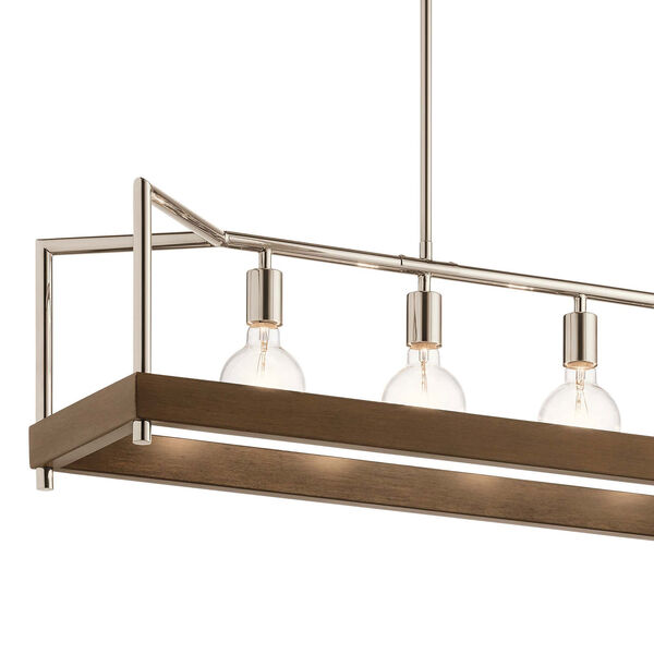 Tanis Auburn Stained Finish Five-Light Chandelier, image 3