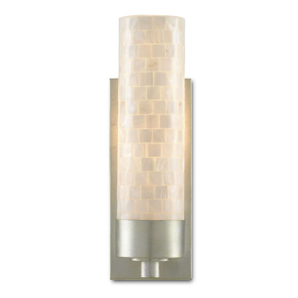 Abadan Pearl and Silver One-Light Wall Sconce, image 1