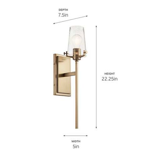 Alton Champagne Bronze One-Light Wall Sconce, image 3