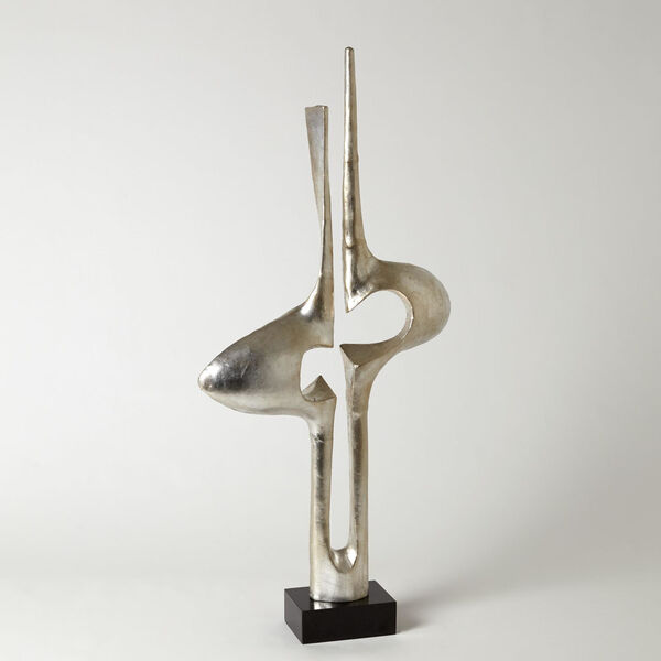 Silver Six-Inch Brother and Sister Sculpture, image 5