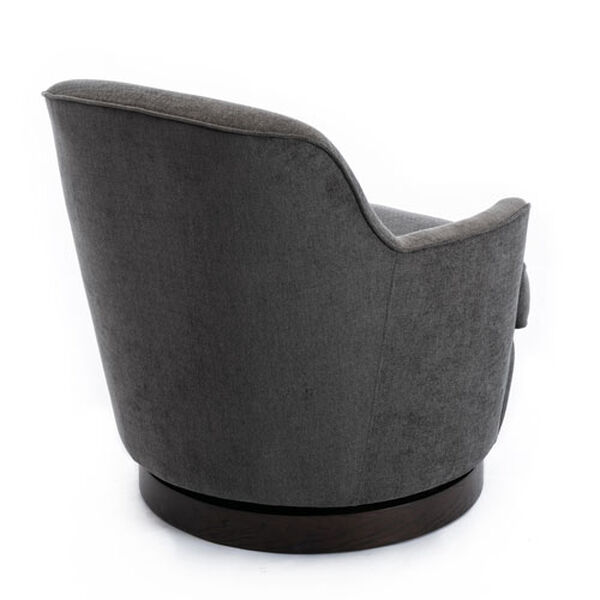 Reese Charcoal Wooden Base Swivel Chair, image 4