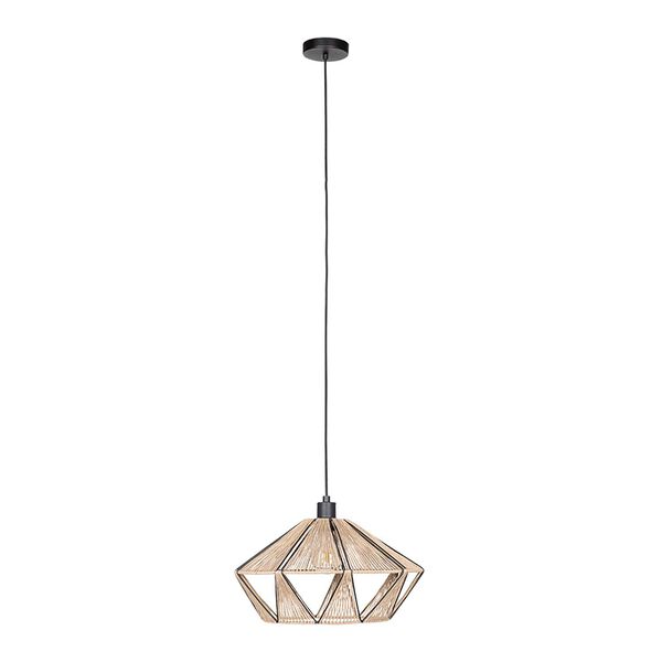Adwickle Black Natural One-Light Pendant, image 1