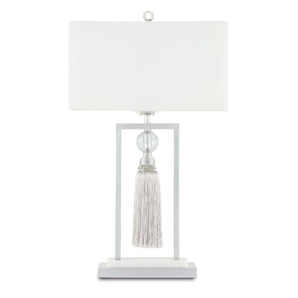 Vitale Silver and White One-Light Table Lamp, image 2