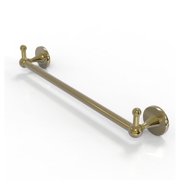 Shadwell Unlacquered Brass 24-Inch Towel Bar with Integrated Hooks, image 1