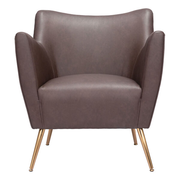 Zoco Vintage Brown and Gold Accent Chair, image 3