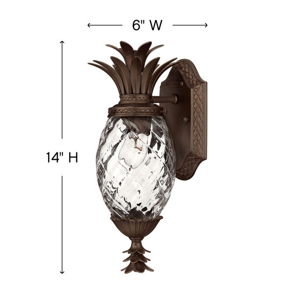 Fleur Copper Bronze Six-Inch One-Light Outdoor Wall Mount with Clear Glass, image 2