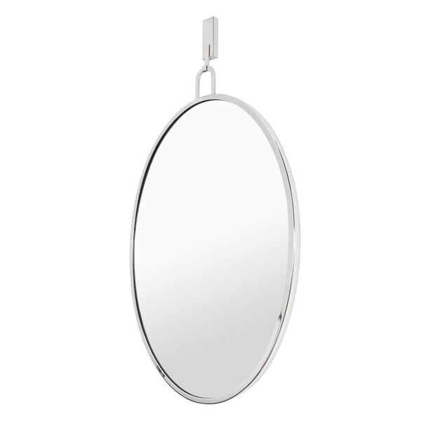 Stopwatch Polished Nickel Wall Mirror, image 3