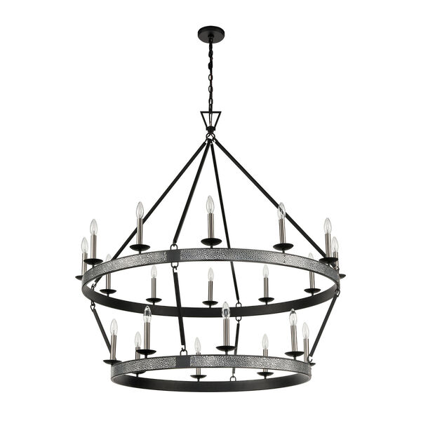 Impression Oil Rubbed Bronze and Satin Nickel 20-Light Chandelier, image 2