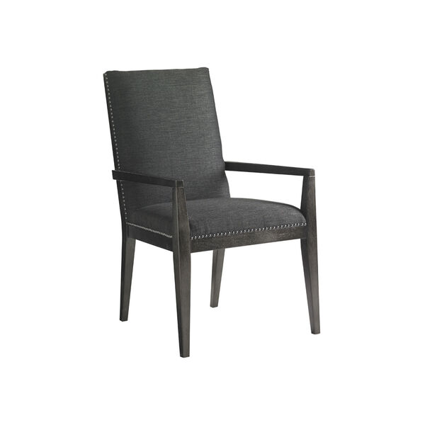 Carrera Dark Gray Vantage Upholstered Dining Arm Chair, image 1