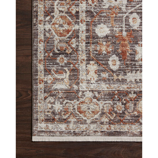 Bonney Charcoal and Spice Rectangular Area Rug, image 2