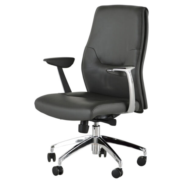 Klause Gray and Silver Office Chair, image 1
